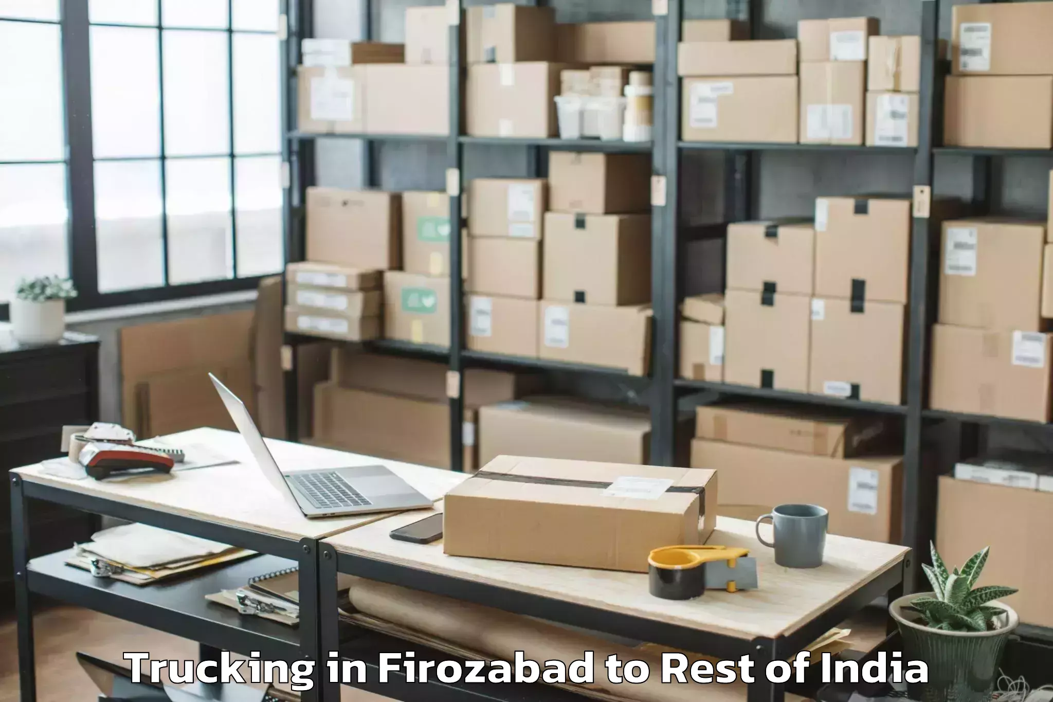 Trusted Firozabad to Bhoodan Pochampally Trucking